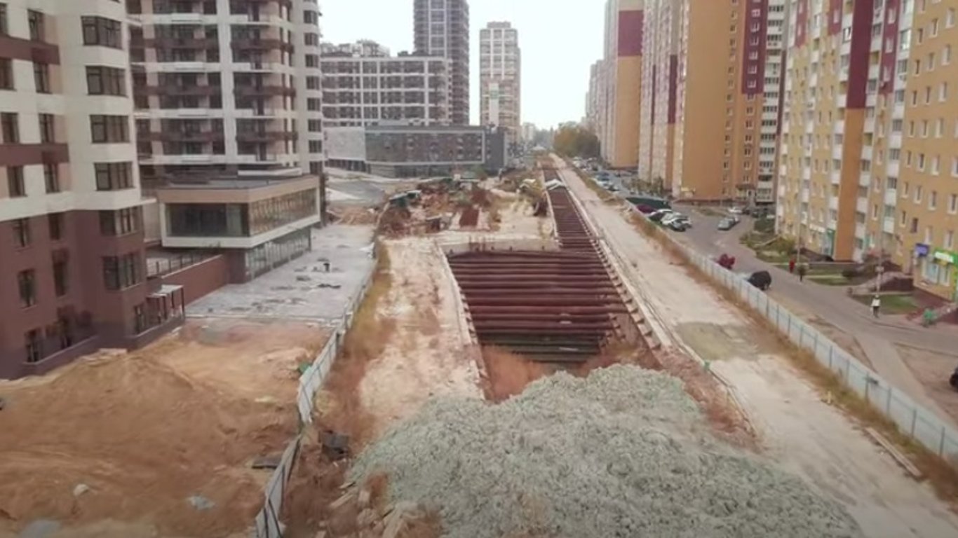 Метро на Виноградарь - строительство показали с беспилотника - Новости Киева