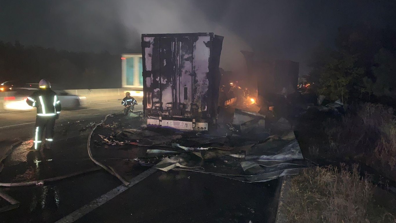 На трассе Киев-Одесса водитель сгорел заживо - подробности