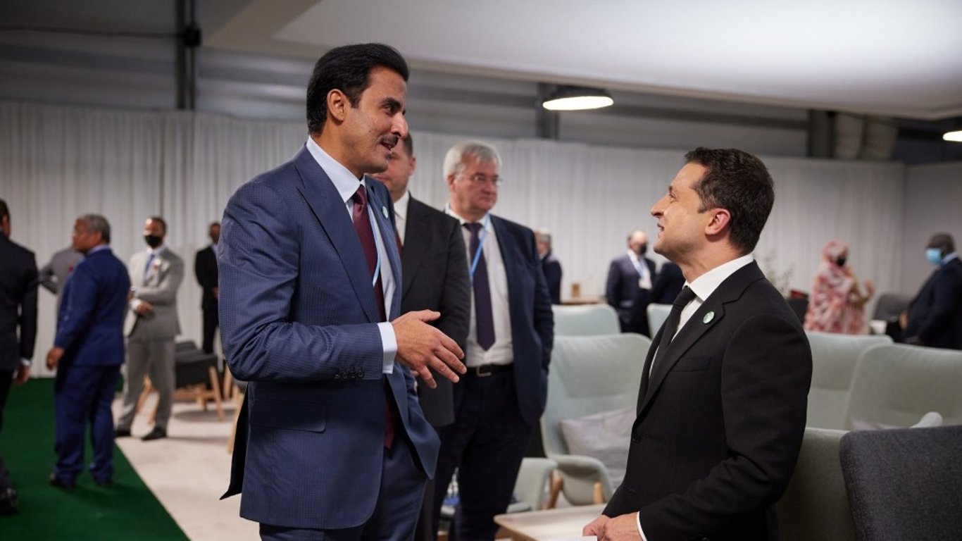 Зеленский в Глазго провел встречу с эмиром Катара: говорили о газе