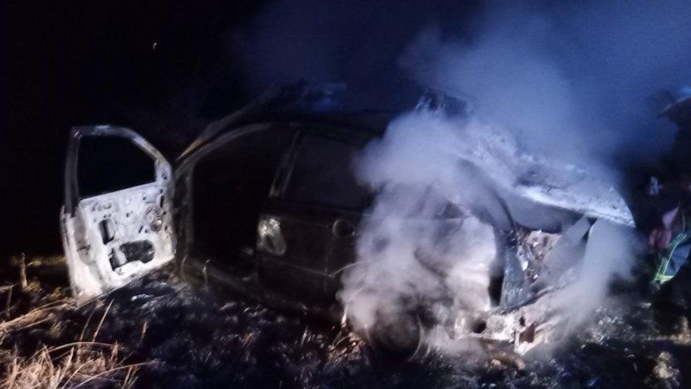 Пожежа в Одеській області — автомобіль згорів вщент