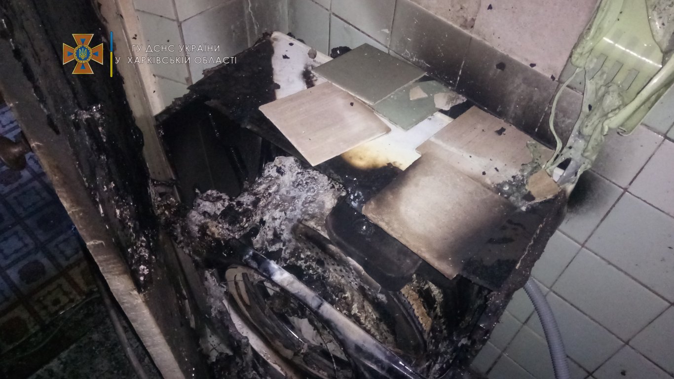 Пожежа на Харківщині через загоряння пральної машинки ледь не загинула жінка-інвалід