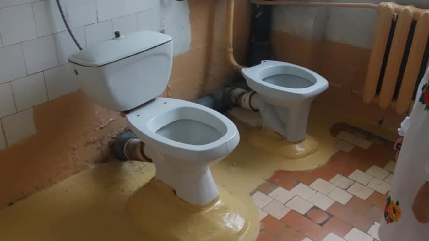 Состояние школьных туалетов Львовщины - фото