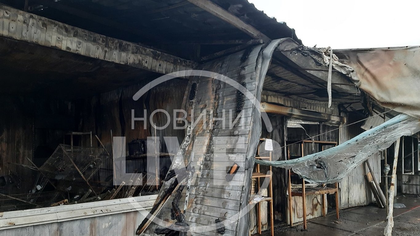 Пожар на рынке Оболонь - что осталось от торгового квартала - Новости Киева