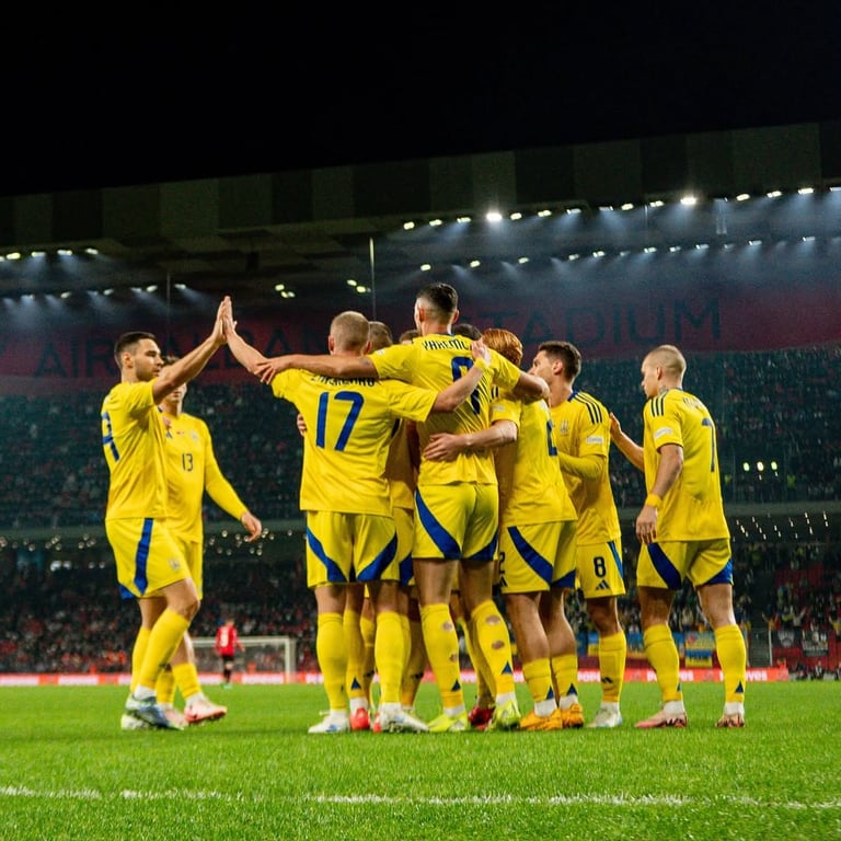 Збірна України під час матчу