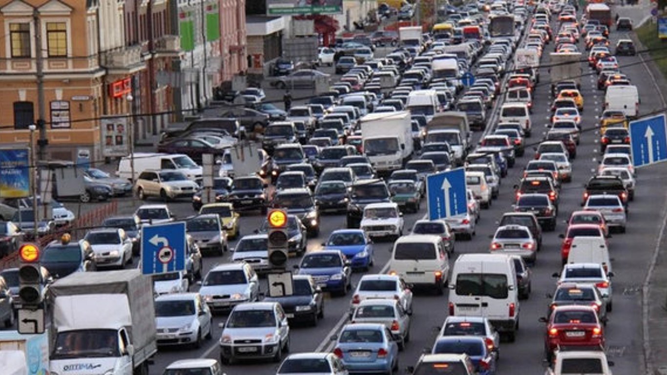 Пробки Киев - какие улицы стоят