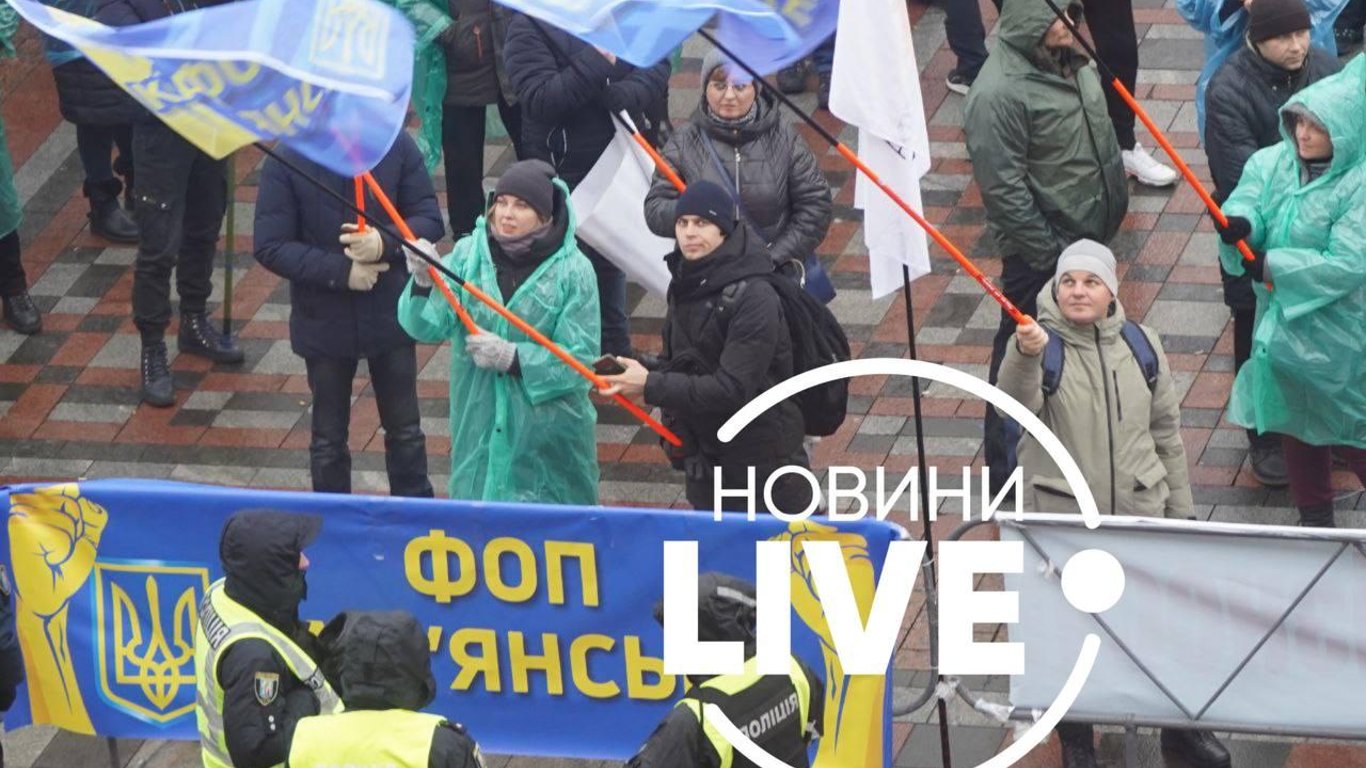 Мітинг у Києві-під ВРУ зібралися ФОПи