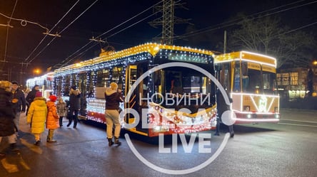 В Одессе накануне Нового года прошел парад троллейбусов. Видео, фото - 285x160