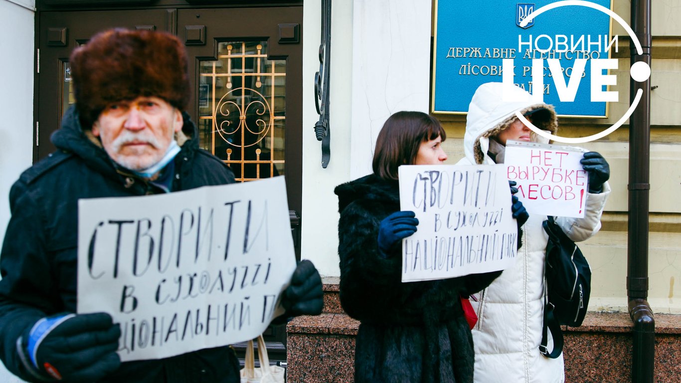 Митинги в Киеве - люди митинговали за создание парков и охрану лесов - фото