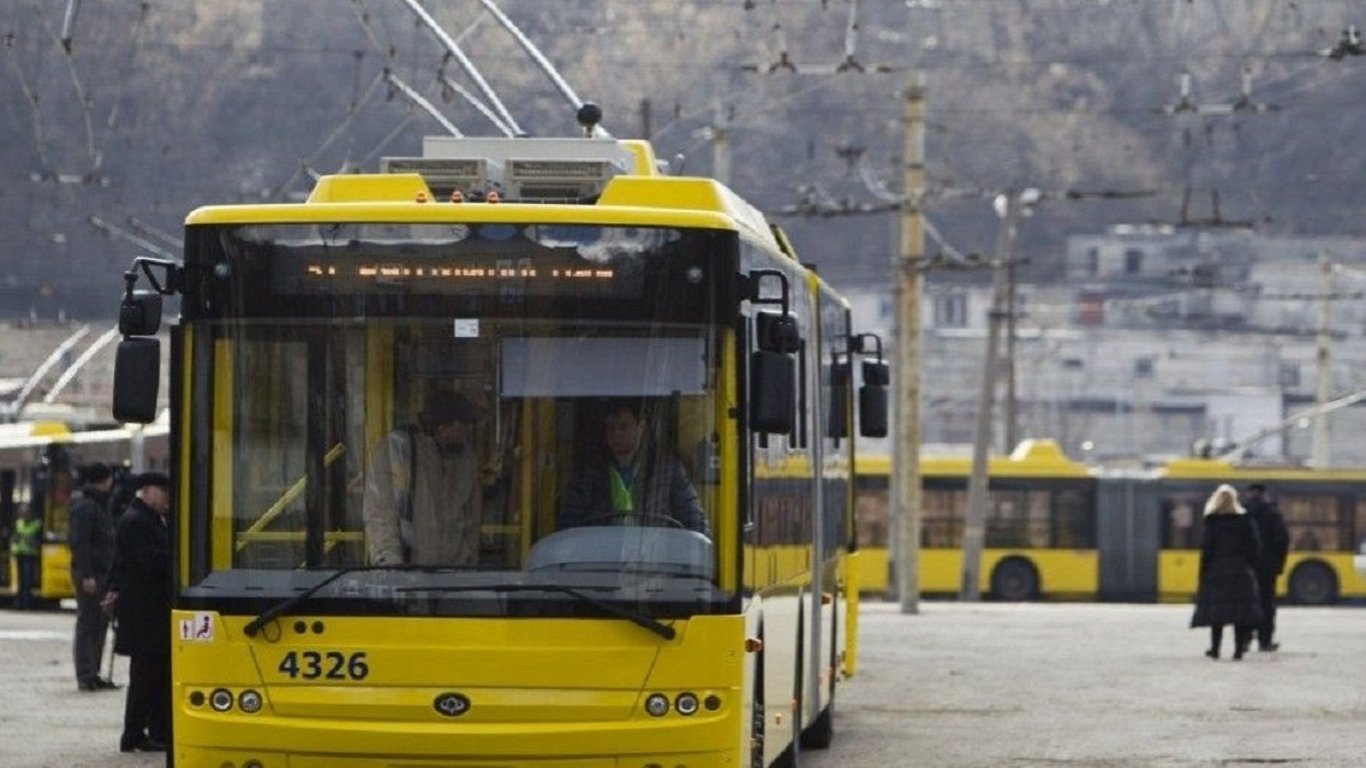 Общественный транспорт в Киеве - из-за непогоды остановились троллейбусы - видео