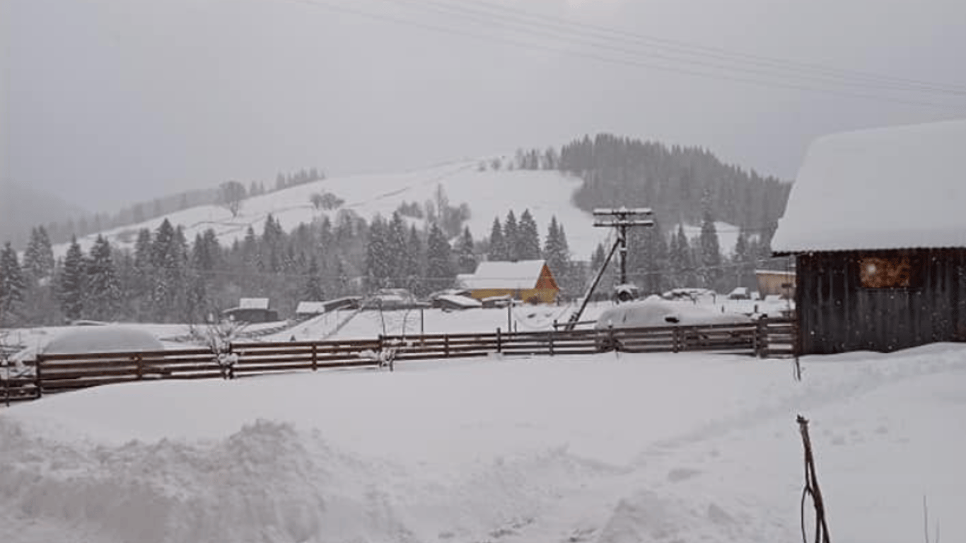 На Буковине ударил 30-градусный мороз и засыпало снегом