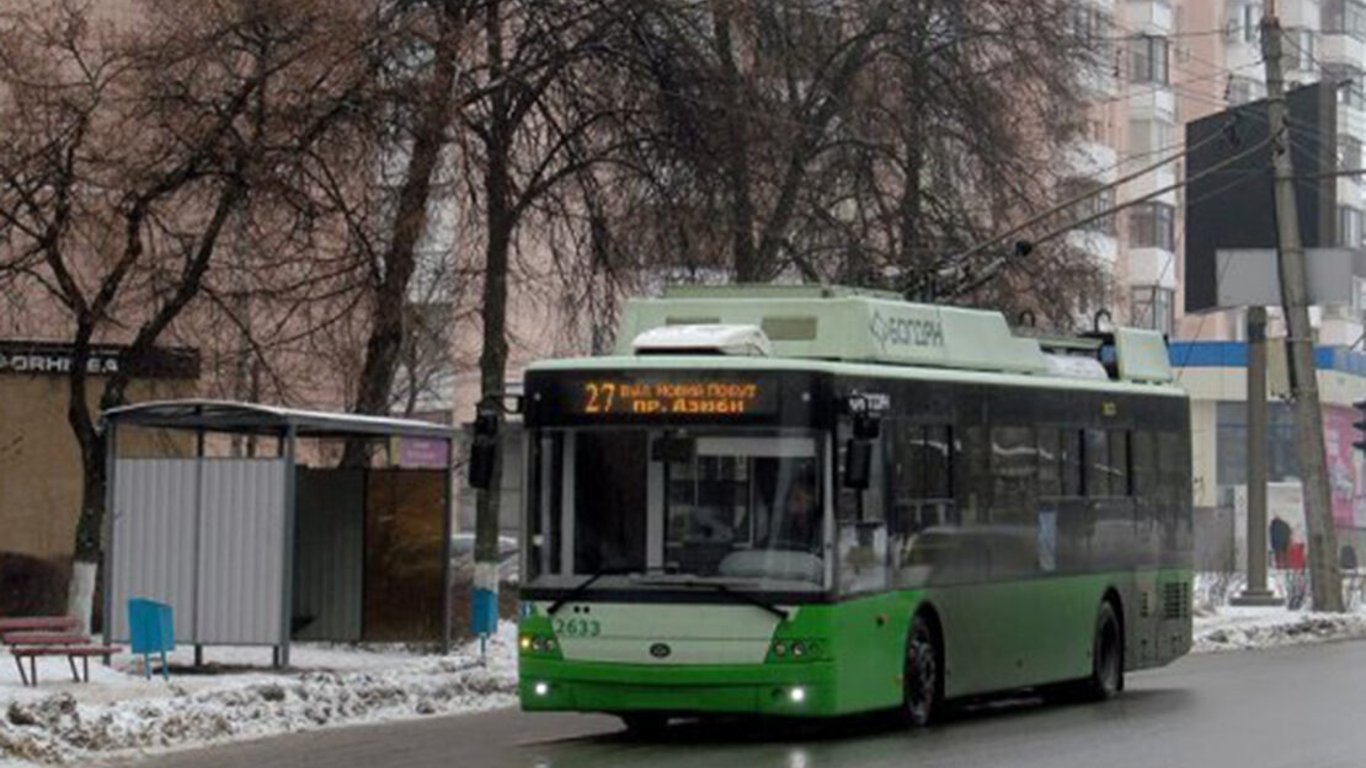 У Харкові 27 тролейбус змінить свій маршрут у середу