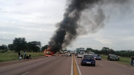 На севере ЮАР заживо сгорели 17 пассажиров автобуса. Фото - 285x160
