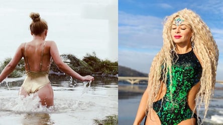 Українки відзначили Водохреща у крижаній воді: фото і відео красивих дівчат - 285x160