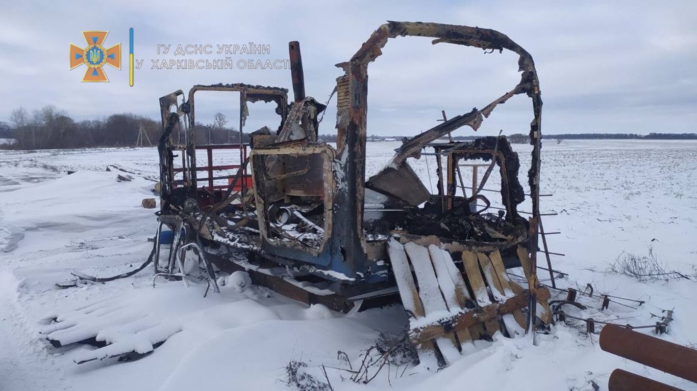 На Харьковщине пожилой мужчина сгорел в бытовом вагончике