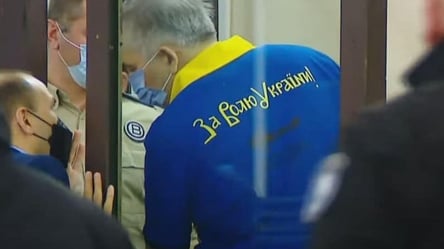 Саакашвили на суде в Тбилиси спел гимн Украины. Видео - 285x160