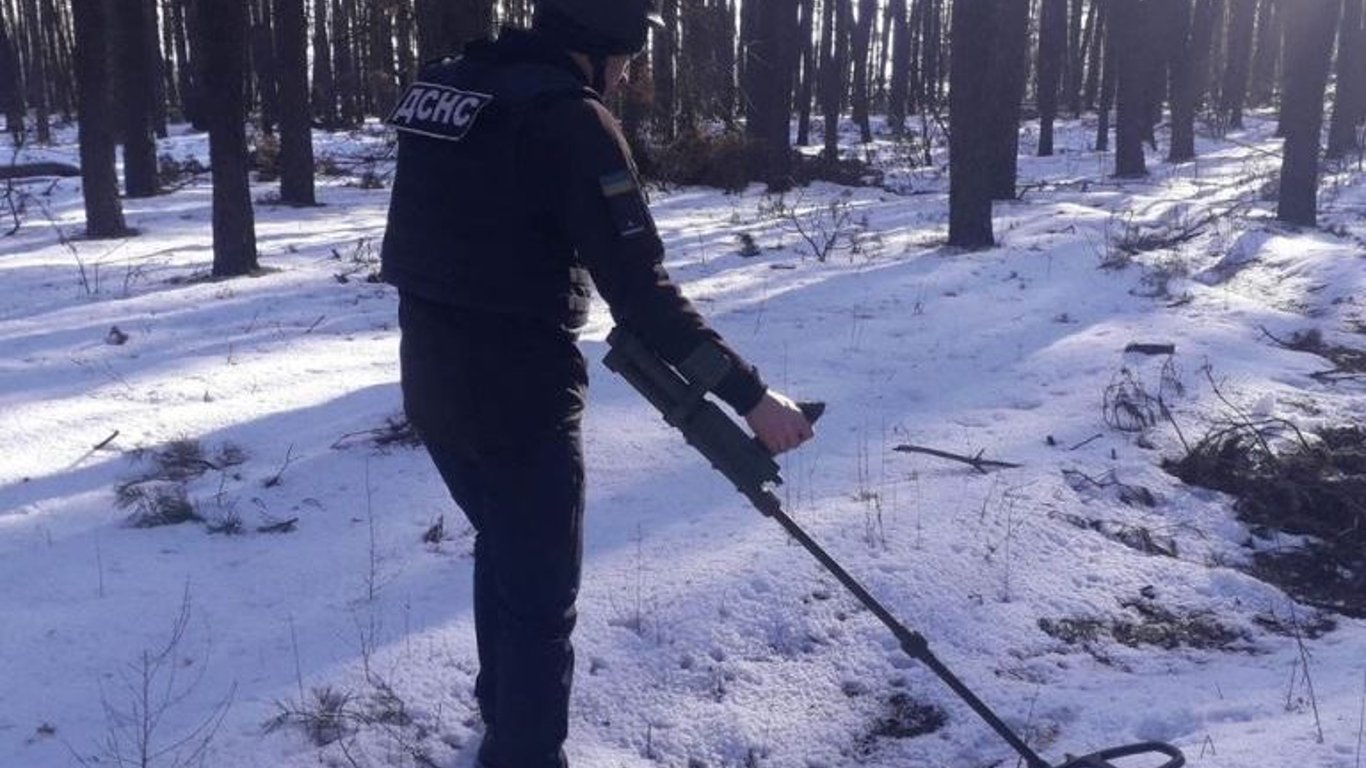 В лесу под Харьковом саперы нашли артиллерийский снаряд