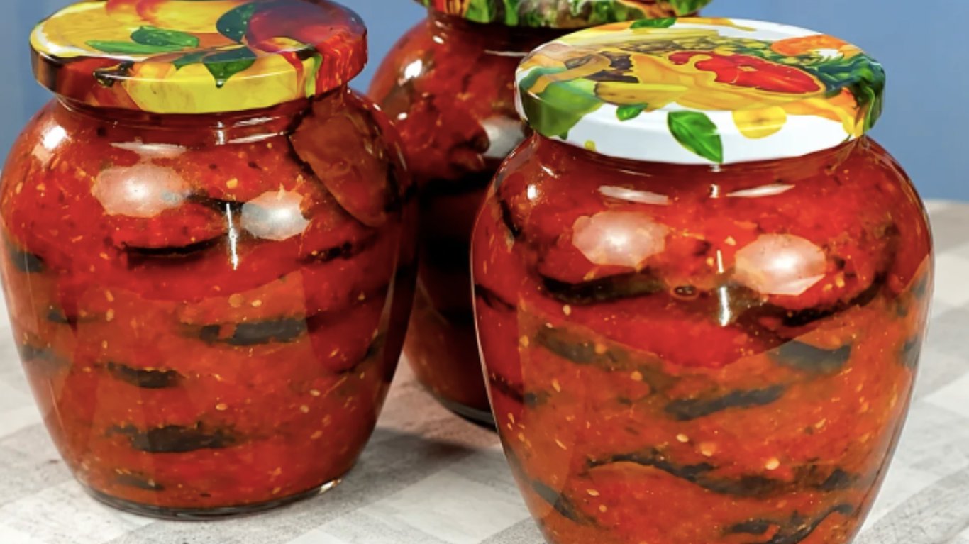 рецепт закрутки з баклажанами