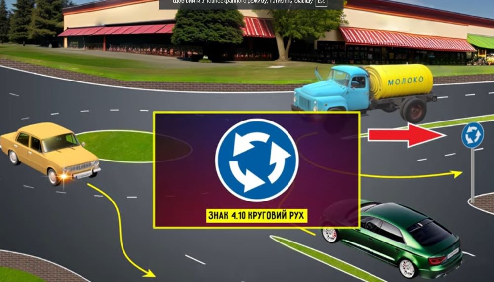 Складний тест з ПДР — хто порушник на круговому перехресті - фото 2