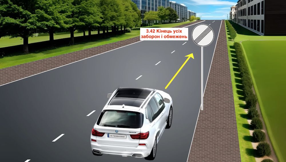 Тест з ПДР: з якою швидкістю може їхати водій білого авто?