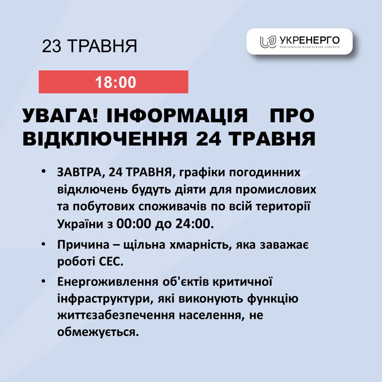 В Укренерго розповіли, в які години завтра можливе відключення світла - фото 1
