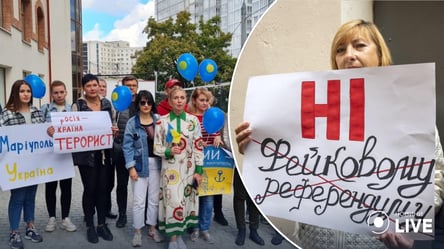 "Мариуполь — это Украина": в Одессе прошла акция против фейковых референдумов - 285x160