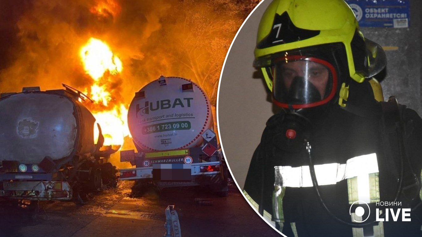 На Одещині згоріли чотири вантажівки: що сталося