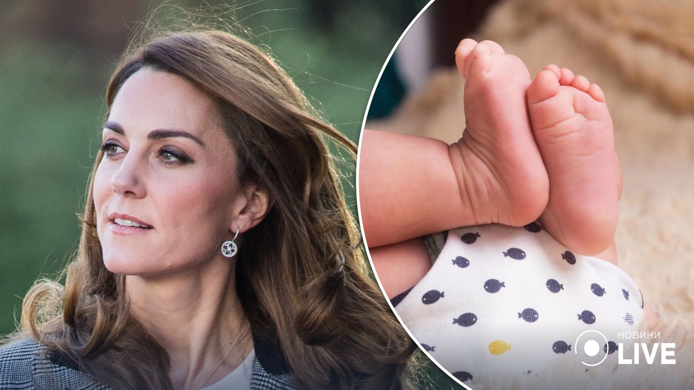 Кейт Миддлтон увидели с новорожденным ребенком на руках