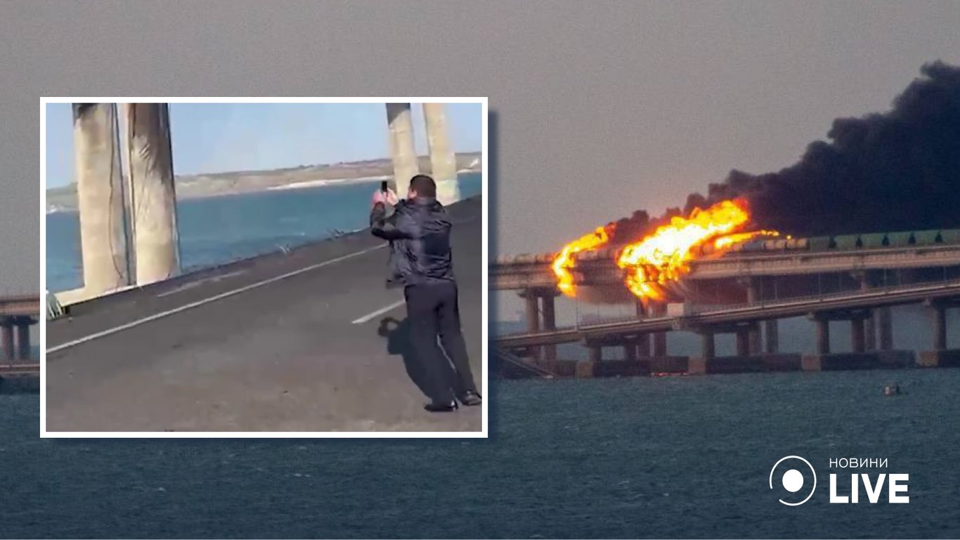 Взрыв на Крымском мосту: появилось видео последствий