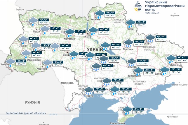 Хмарно і сильний дощ — де різко погіршиться погода в Україні - фото 2