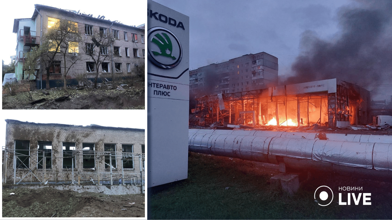 Ранкові обстріли у Запоріжжі: зруйнований автосалон, є загиблий