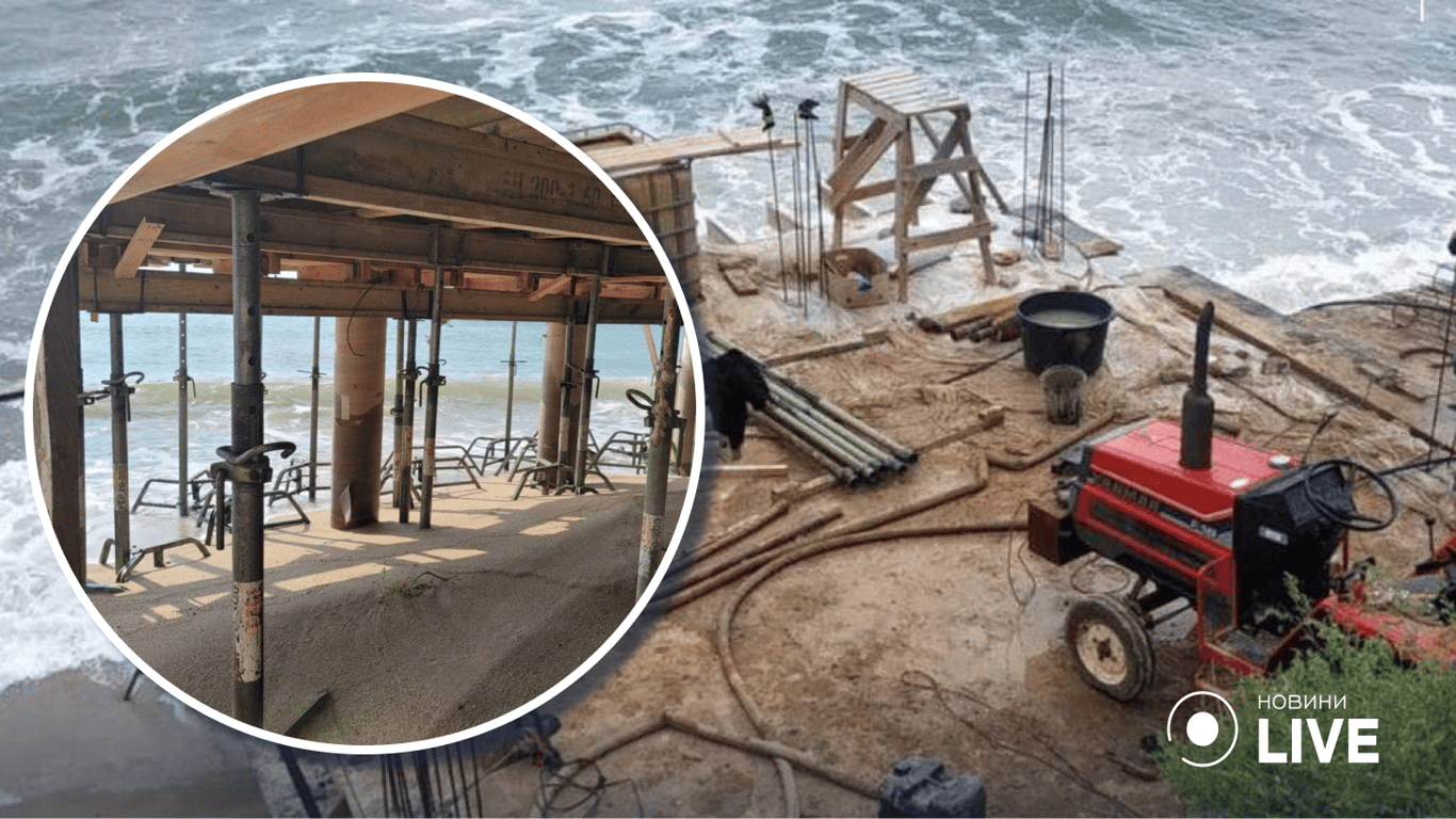 В Одесі знесли незаконну конструкцію на пляжі