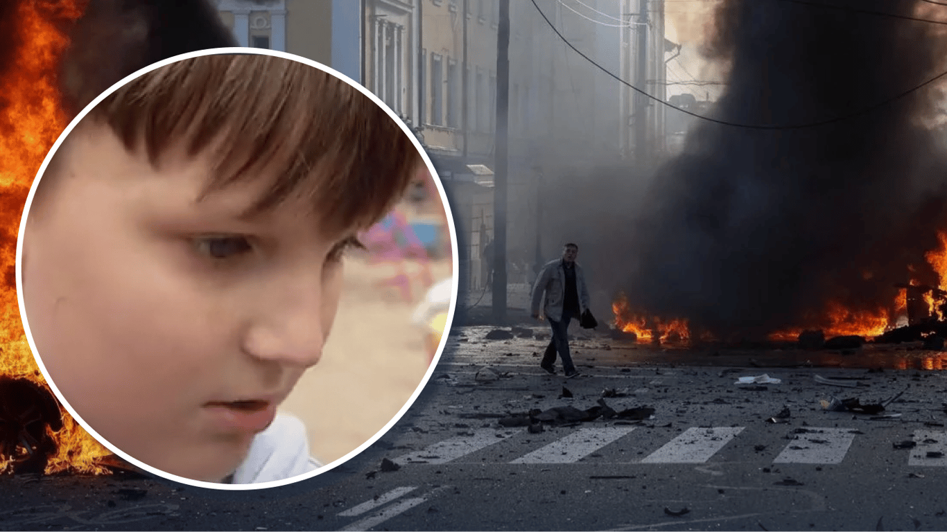 "Мне не страшно, потому что я — украинец": сеть разжалобил 9-летний мальчик, который комментирует обстрел детской площадки в Киеве