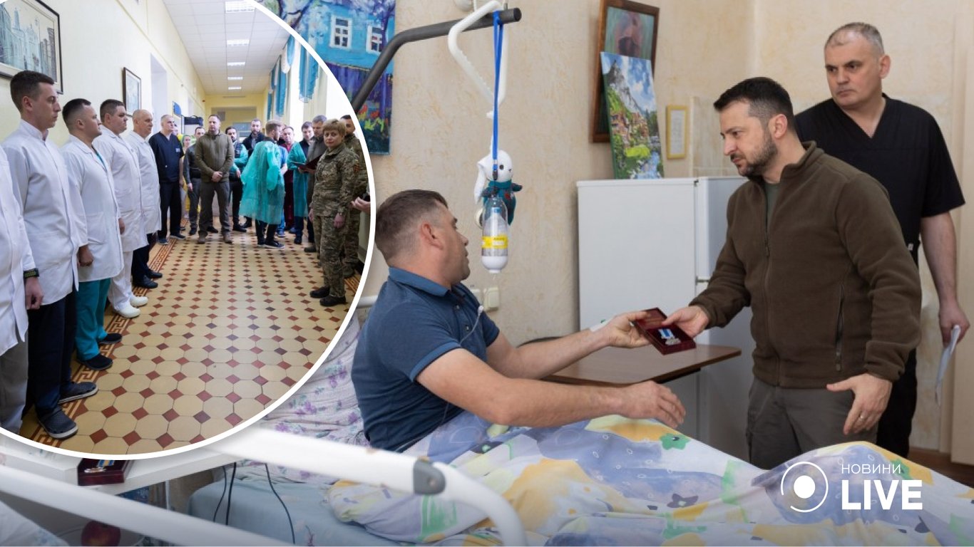 Зеленский посетил раненых защитников и вручил награды: трогательное видео