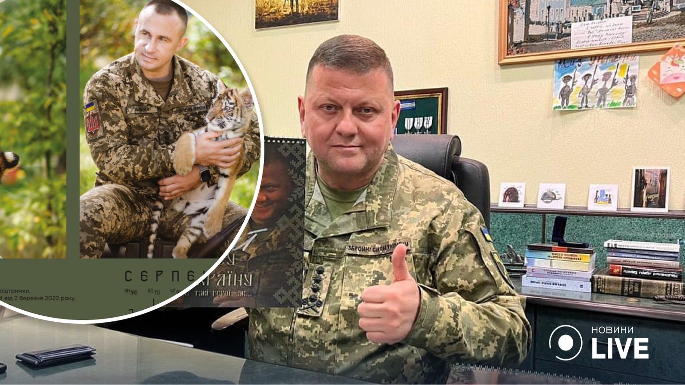 В Украине разыграют календари с фото военными и автографом Залужного