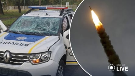 В Запорожье российская ракета взорвалась возле автомобиля патрульных: есть пострадавшие - 285x160