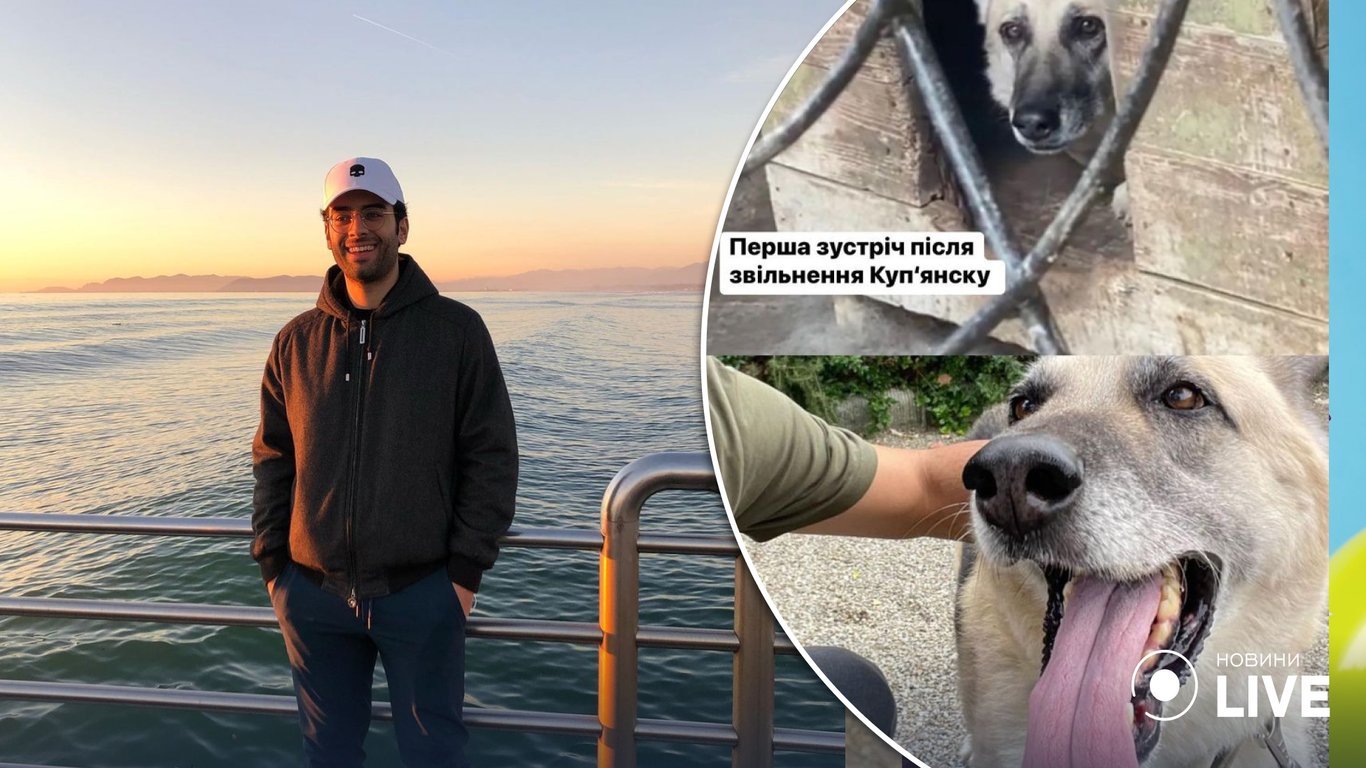 Син Андреа Бочеллі у прямому етері показав врятованого з Куп’янська собаку Джека