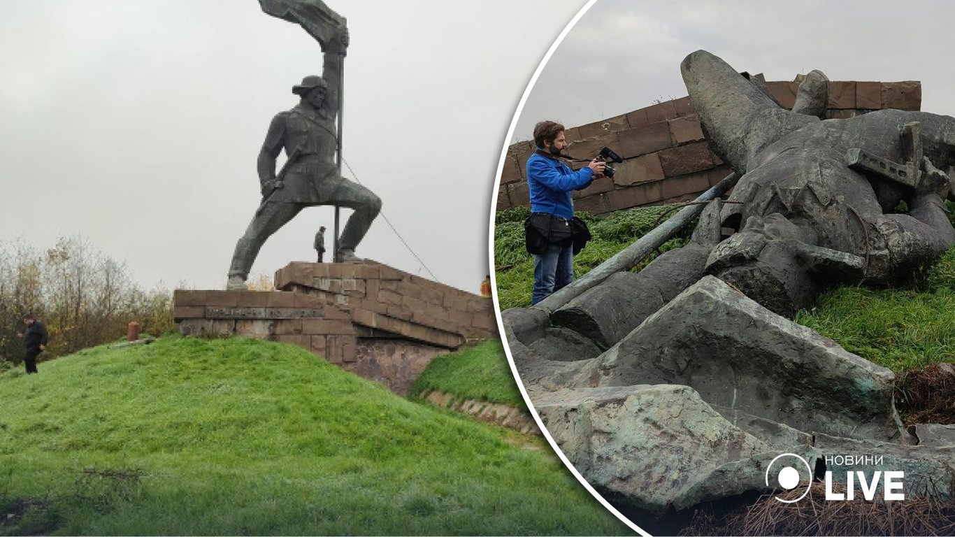В Ужгороді почали демонтаж пам'ятника радянському солдату