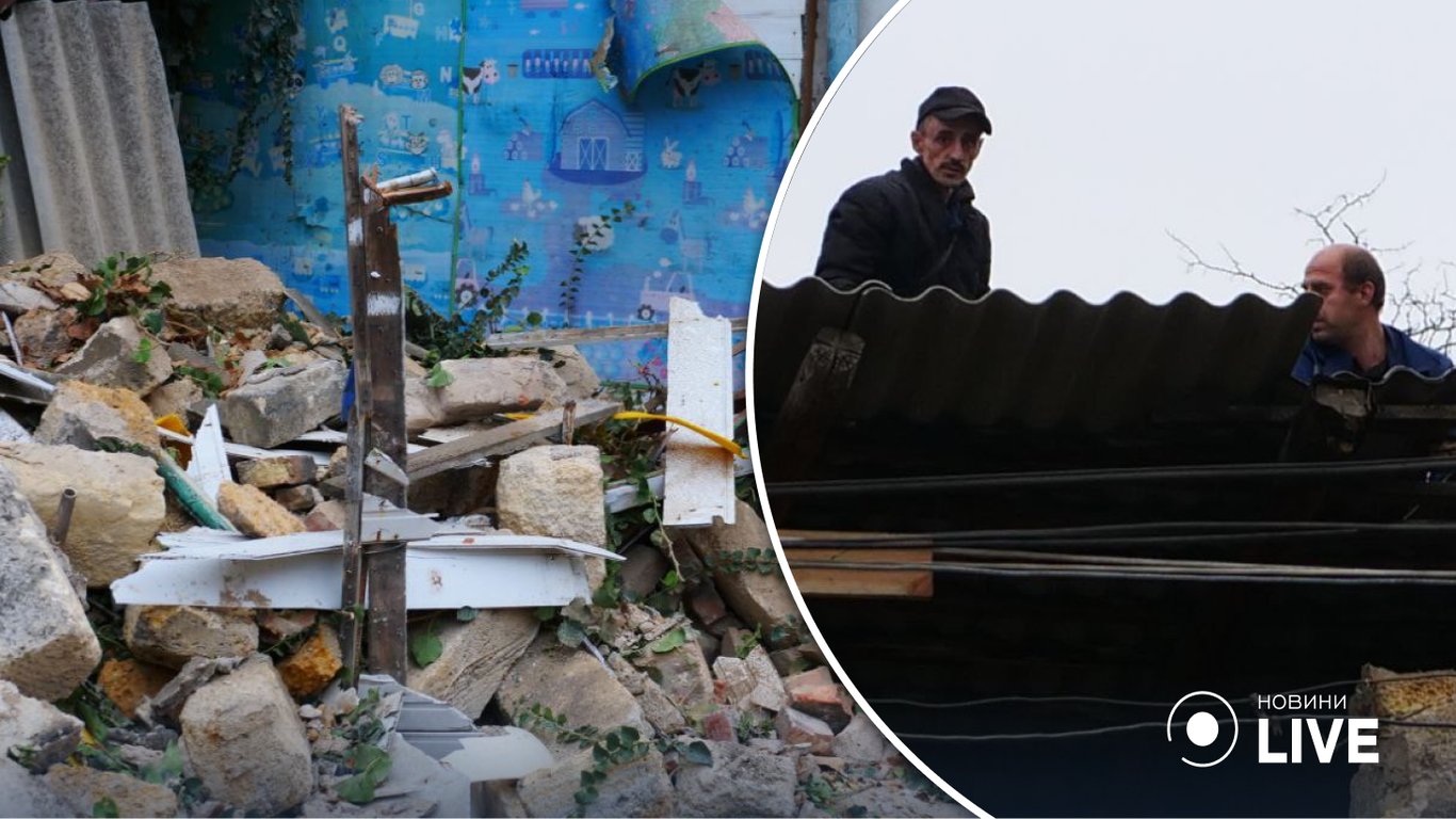 В Одессе упала часть здания