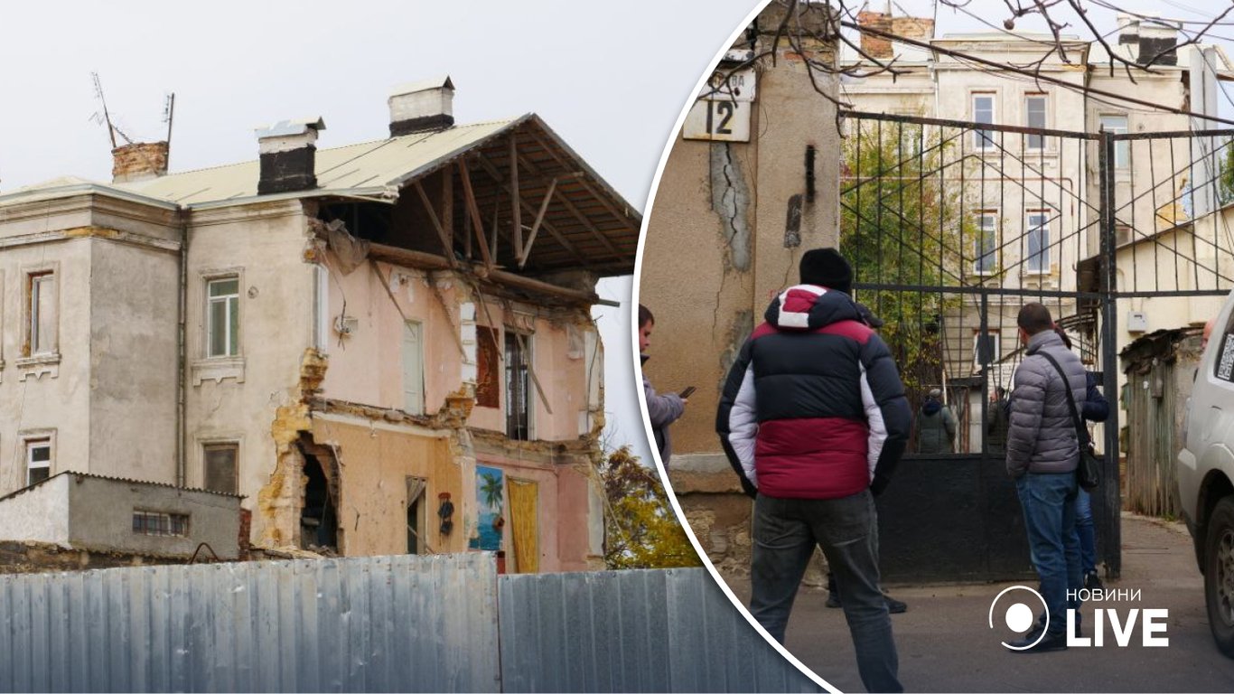 В Одессе обрушилась часть жилого дома