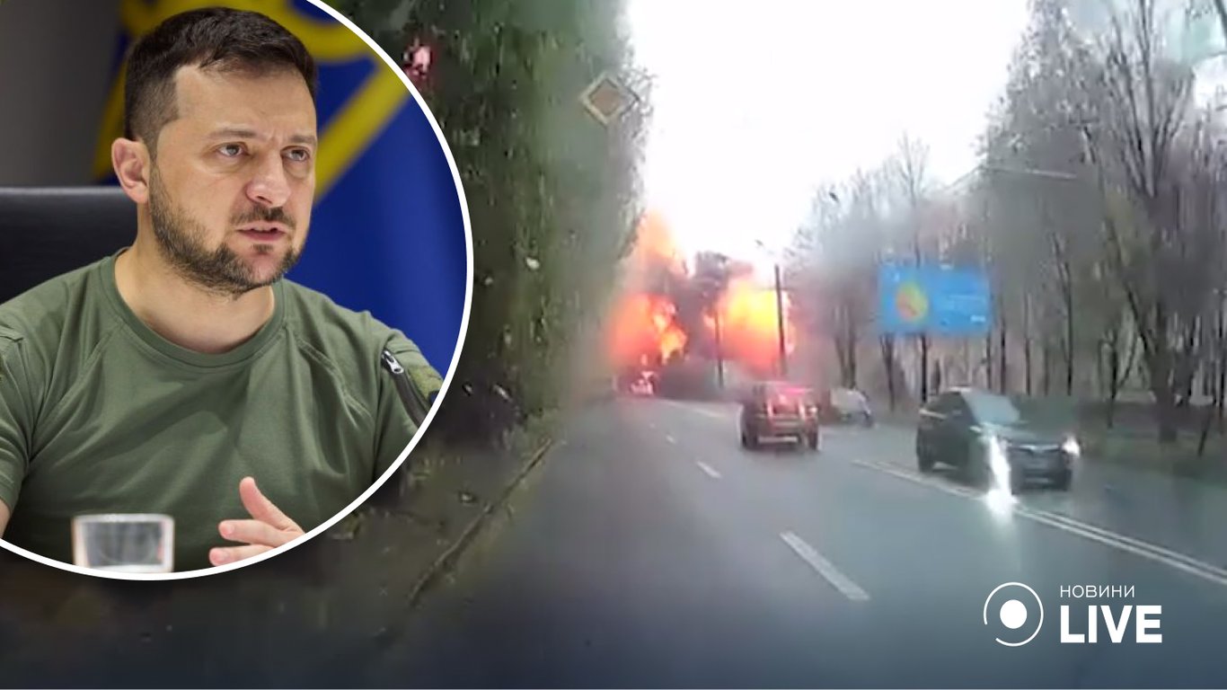Ракетний обстріл Дніпра: Зеленський показав відео прильоту