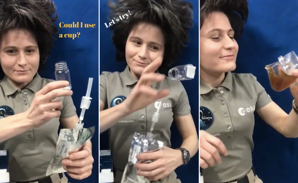 Астронавтка показала, як п'є ранкову каву в умовах невагомості — відео
