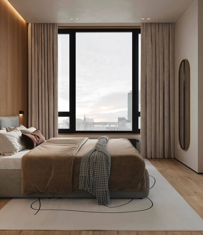 Бежевий відтінок в дизайні гармонійно доповнює різні меблі