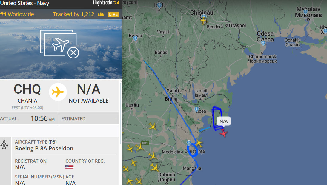 Розвідка НАТО над акваторією Чорного моря посилилась — помічено декілька американських літаків - фото 1