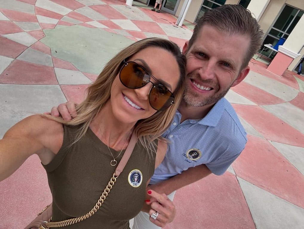 Лари Юнаска и Эрик Трамп