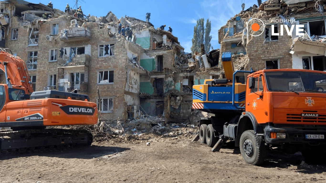 Наслідки обстірлів Києва 28 серпня