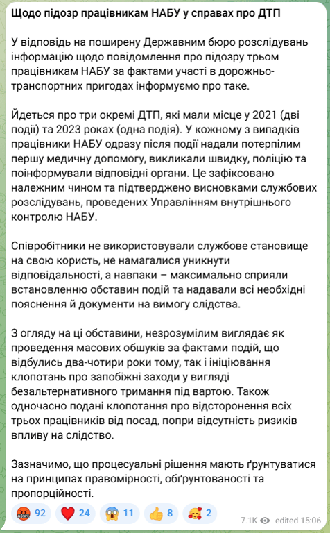НАБУ прокоментували підозри своїм працівникам - фото