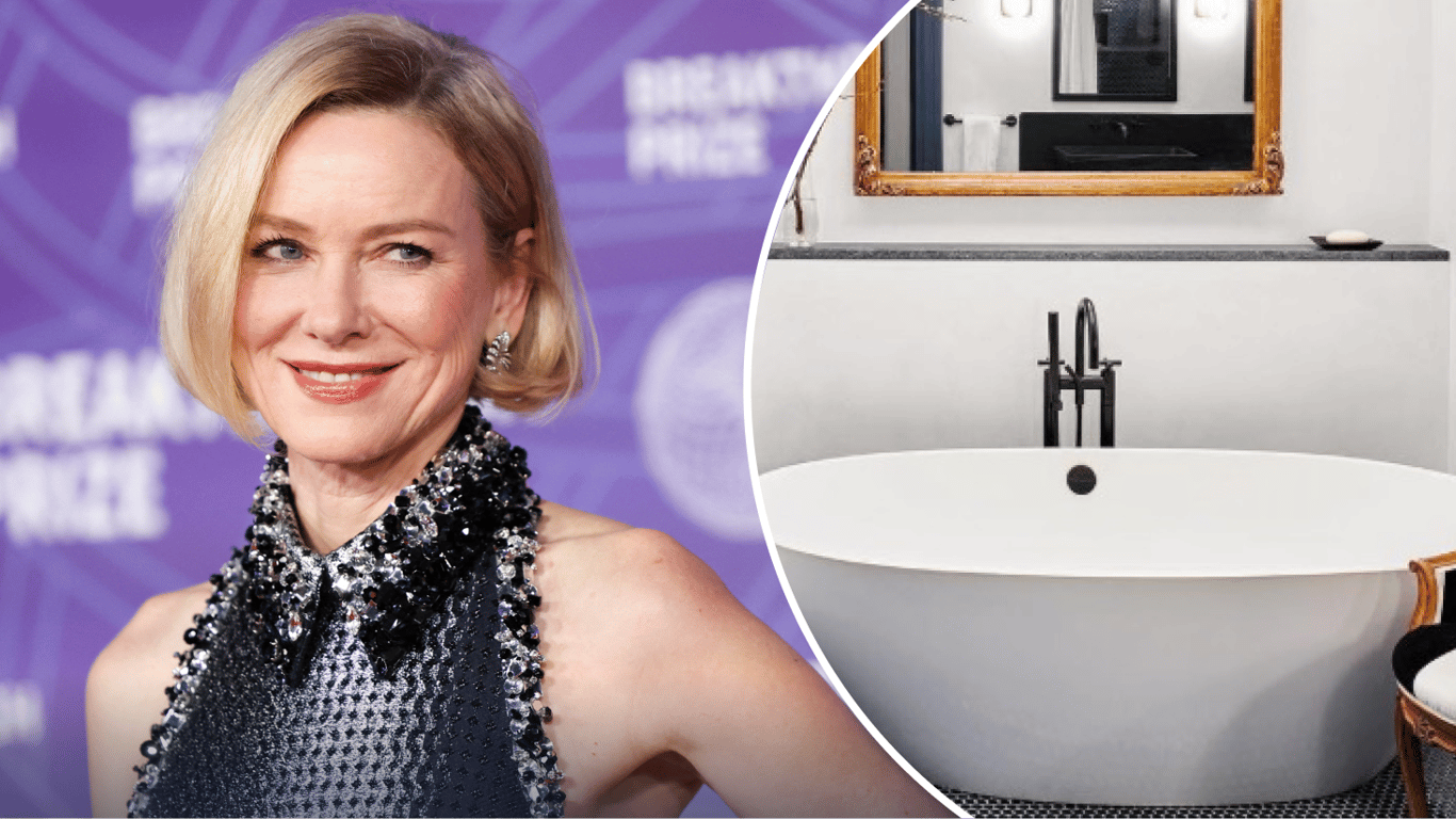 Дизайн ванної кімнати акторки Наомі Воттс: як оновити простір завдяки одному трюку (фото)