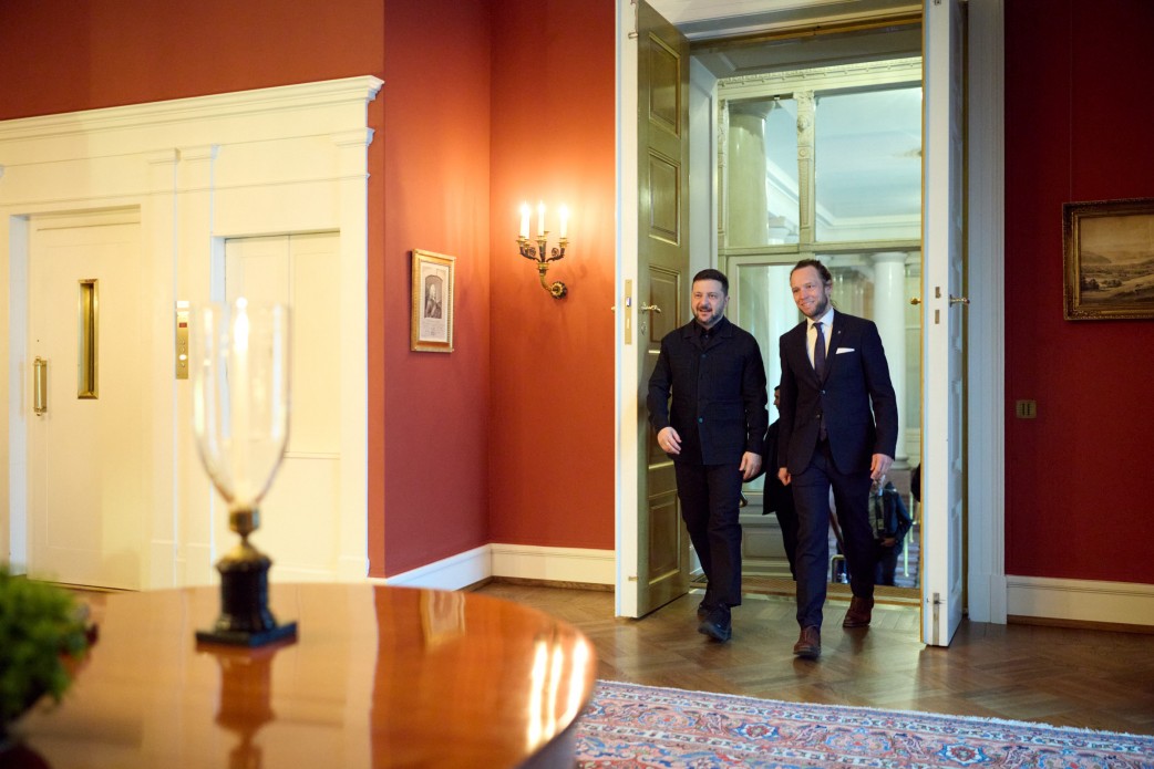 Володимир Зеленський на зустрічі із Кронпринцом Норвегії Гоконом