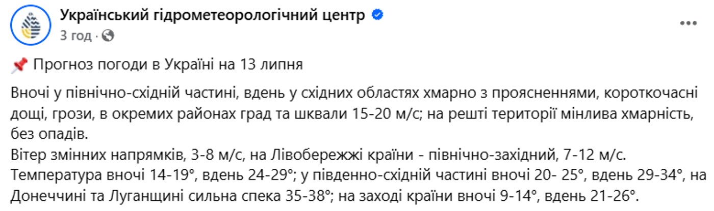 Погода в Україні