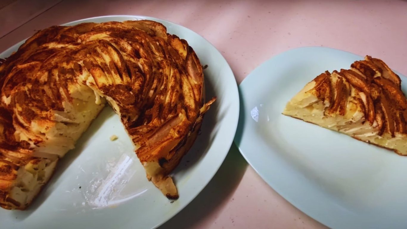 Смачний яблучний пиріг з сиром — покроковий рецепт з фото та відео